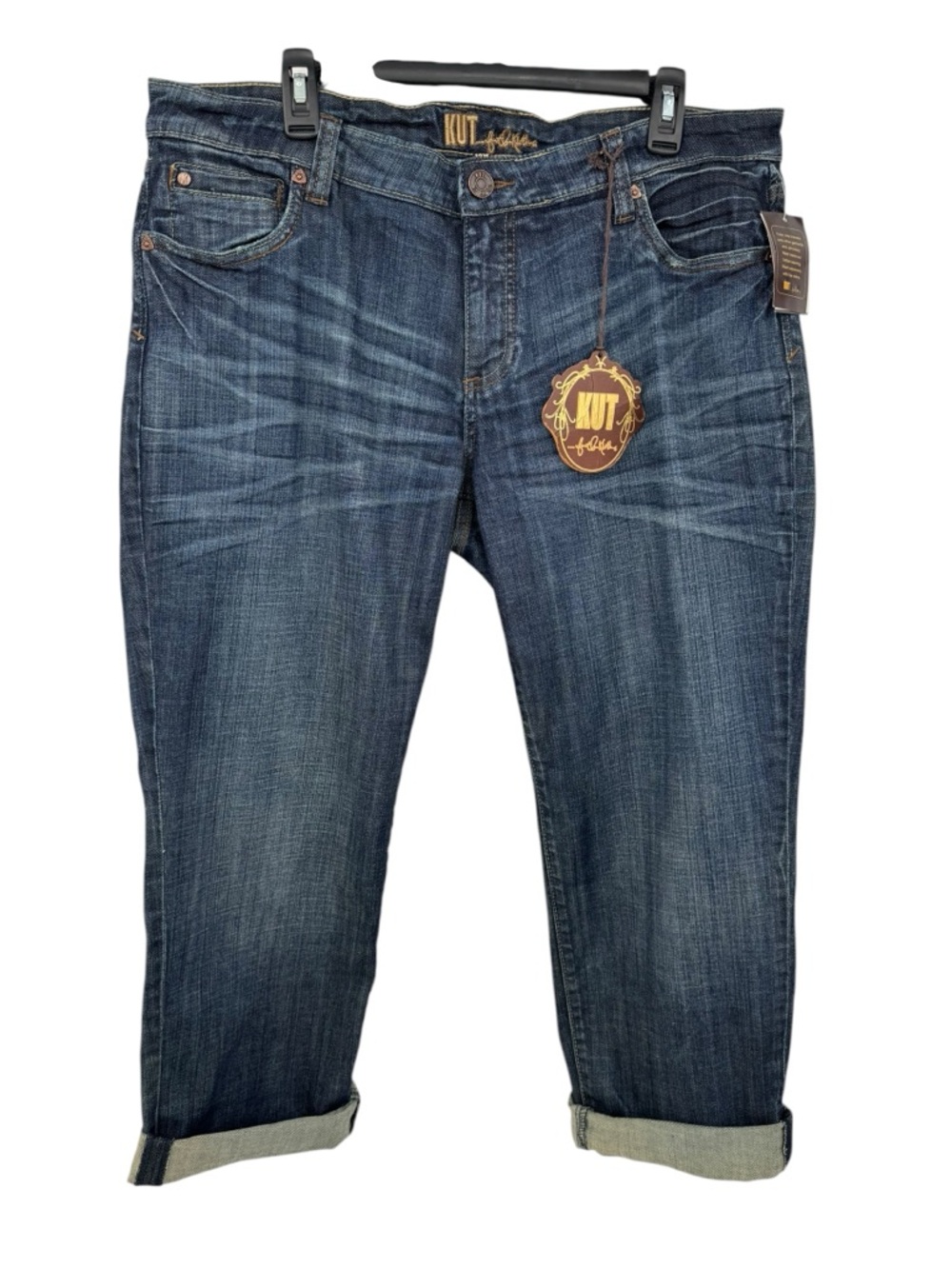 Kut From the Kloth Midrise Rolled up Ankle Jeans 18W - Picture 2 of 7